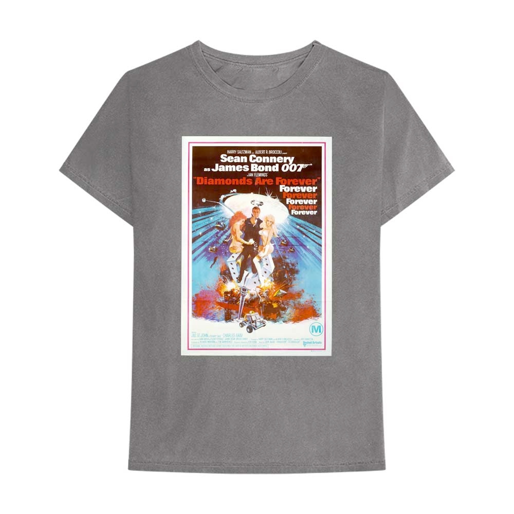 James Bond - Diamonds Are Forever Tshirt Homme - Gris